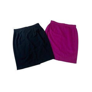 Bundle Of 2 Escada By Margeretha Ley 100% Wool Pencil Skirts - 42 (L)